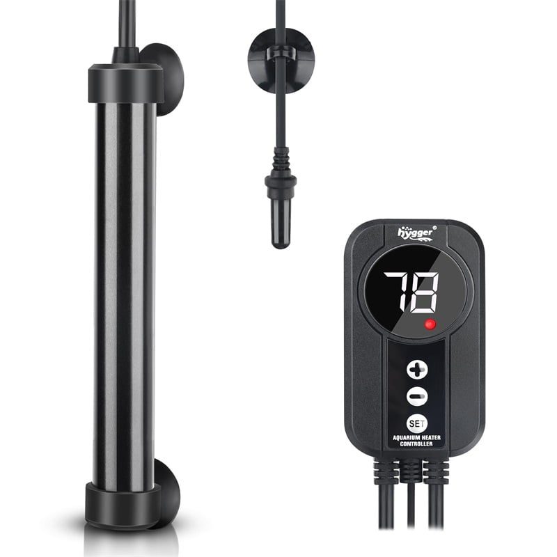 hygger Titanium Tube Heater with external temperature controller